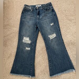 YMI Dream Flair Dark Wash Distressed Jeans Size 9/29